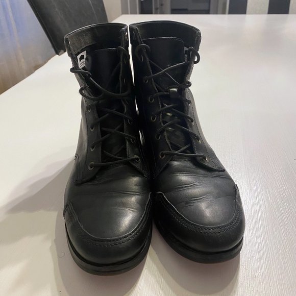 Vintage Timberland Somers Falls Black Leather Ankle Boots Women's Size‎ 6.5 - Picture 4 of 12